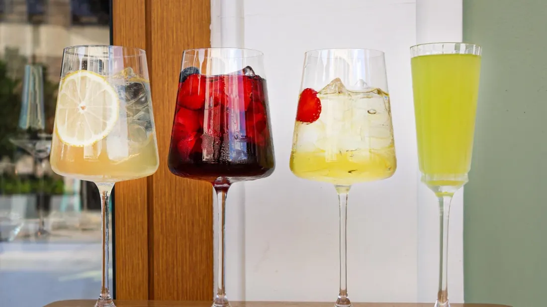 Three Sangrias and a Twist on the French 75.
