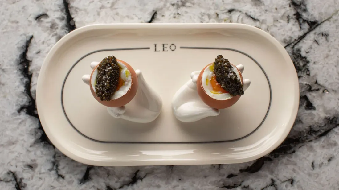 Breakfasts with Crab and Champagne at LEO.
