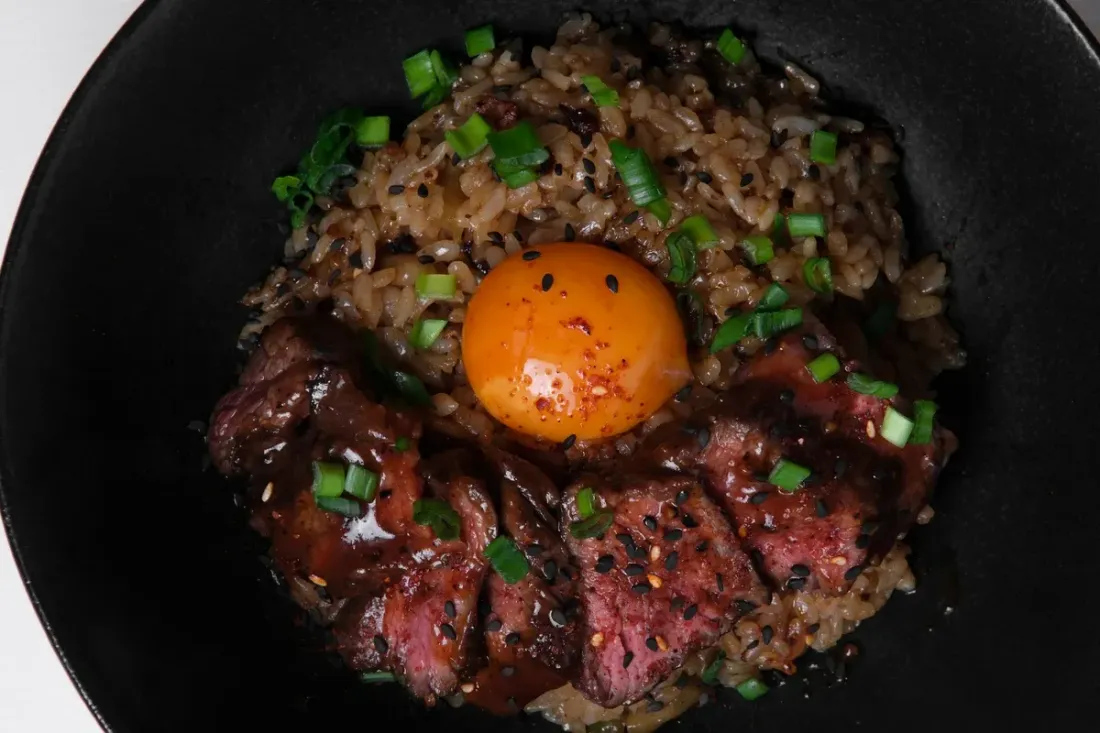 Taipei rice with charcoal-grilled steak at House of Jade