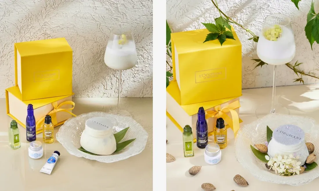 Десерт Oro Bianco, моктейль Melon Haze и миниатюры L'Occitane в Avero mio