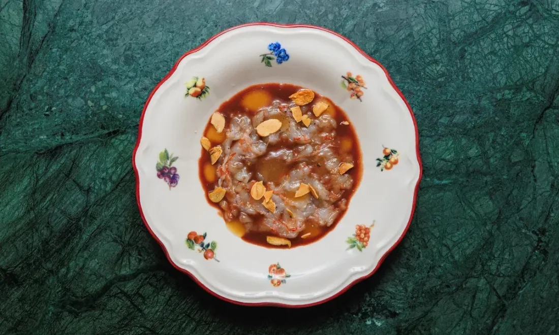 Карпаччо из лангустинов в сезонном меню Bijou