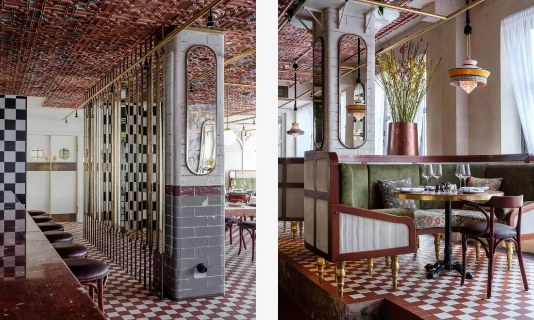 Интерьер ресторана BURO. TSUM в Москве