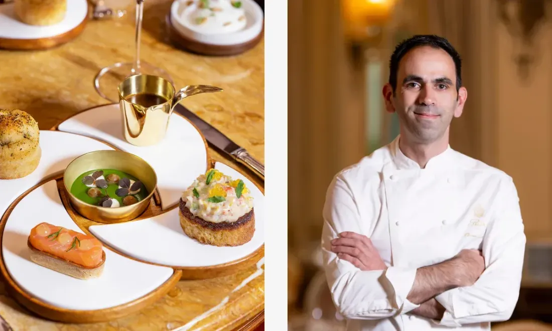 Подача чаепития Ritz Paris и шеф-кондитер Оливье Лене