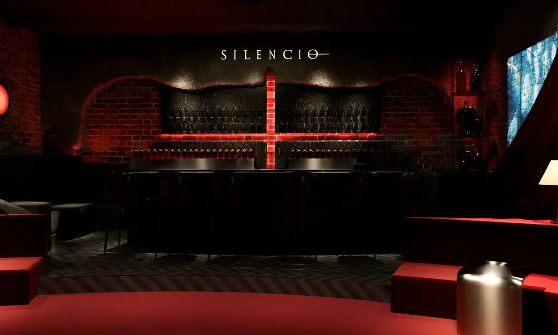 Рендер будущего пространства бара Silencio