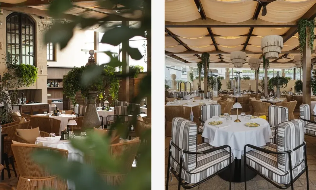Детали летней веранды Bistrot в средиземноморском стиле