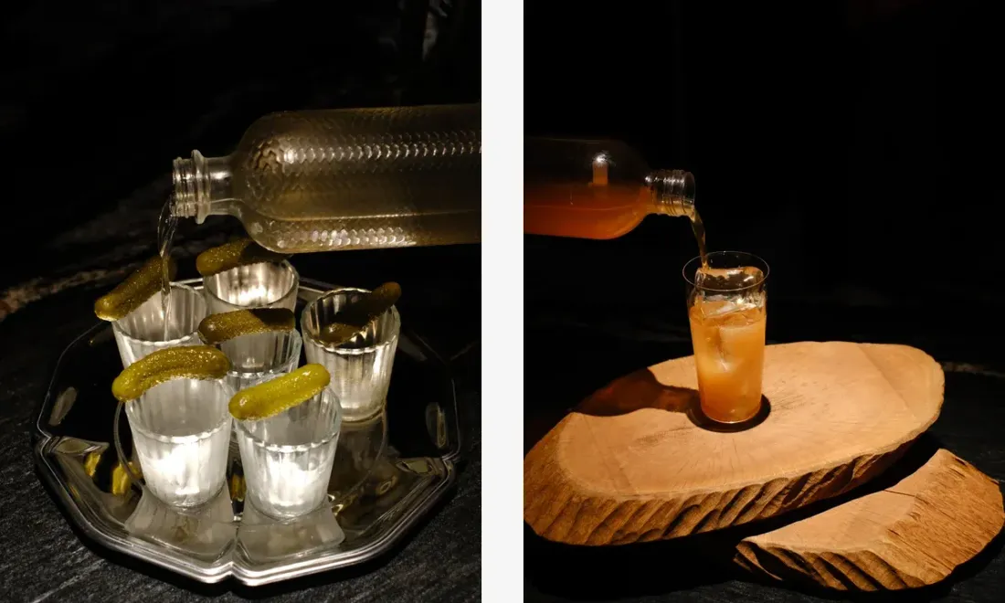 Коктейли Gasolini и Salted Mango в Maya BarRoom