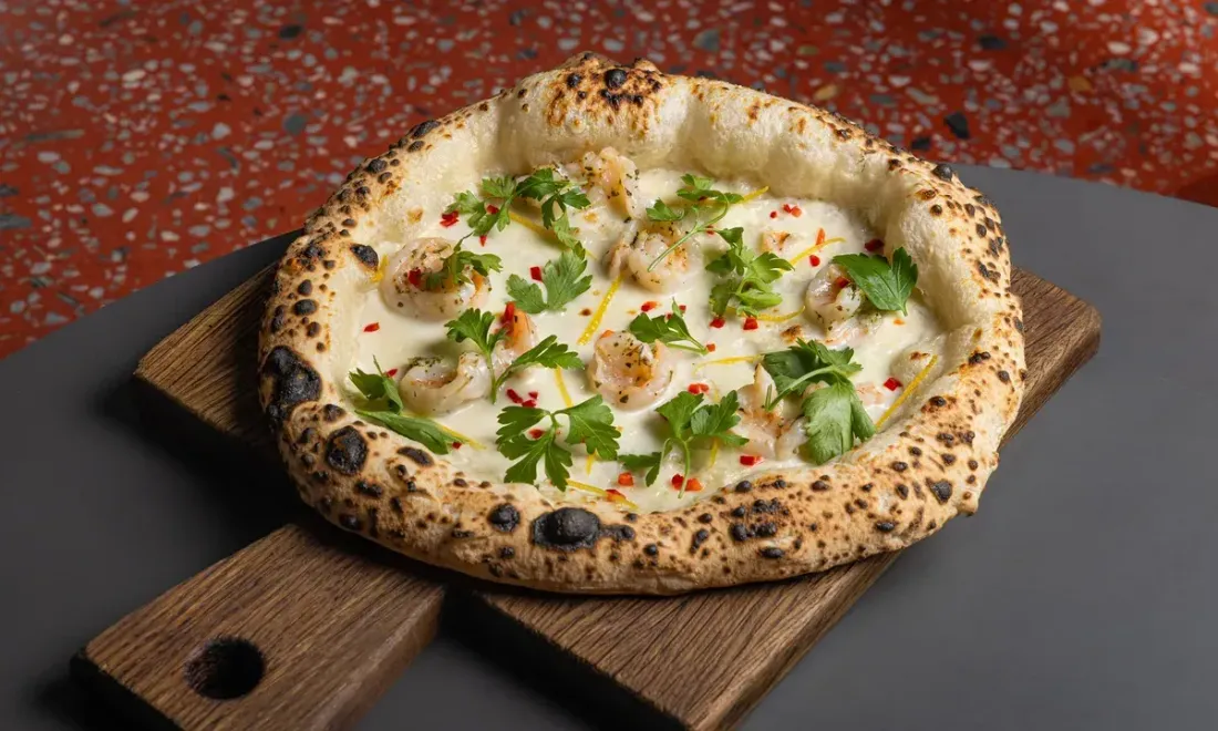 Пицца Дениса Крупени с креветками в Pizza 22 cm