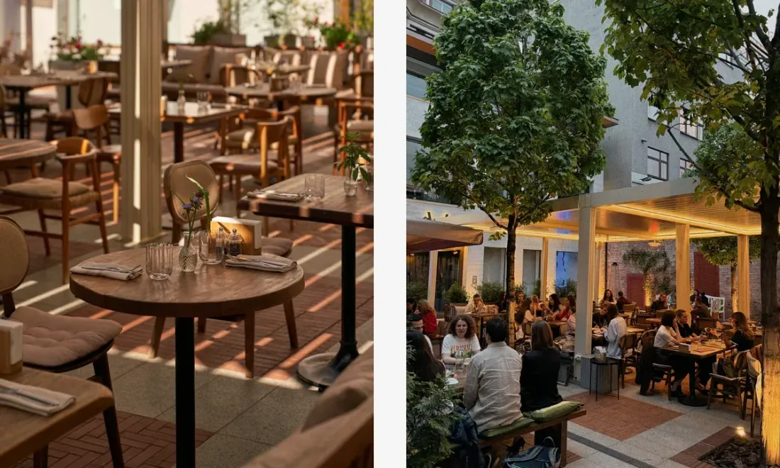 Внутренний двор ресторана Share bistro