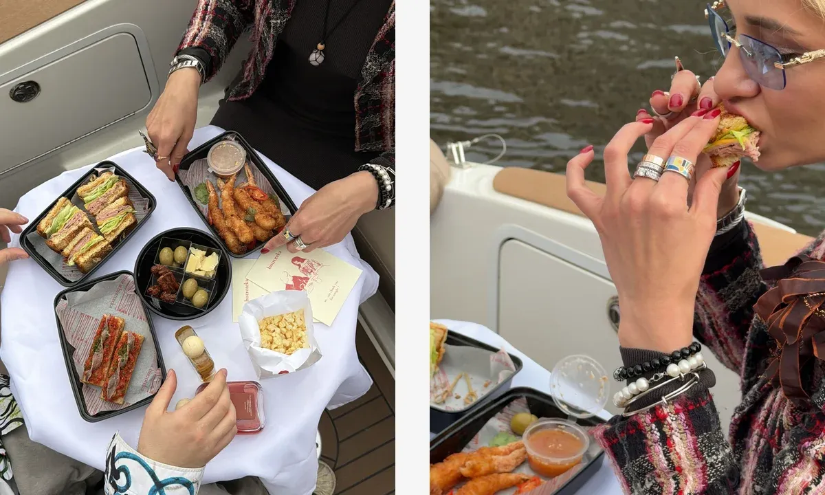 Боксы с закусками и коктейлями для водной прогулки