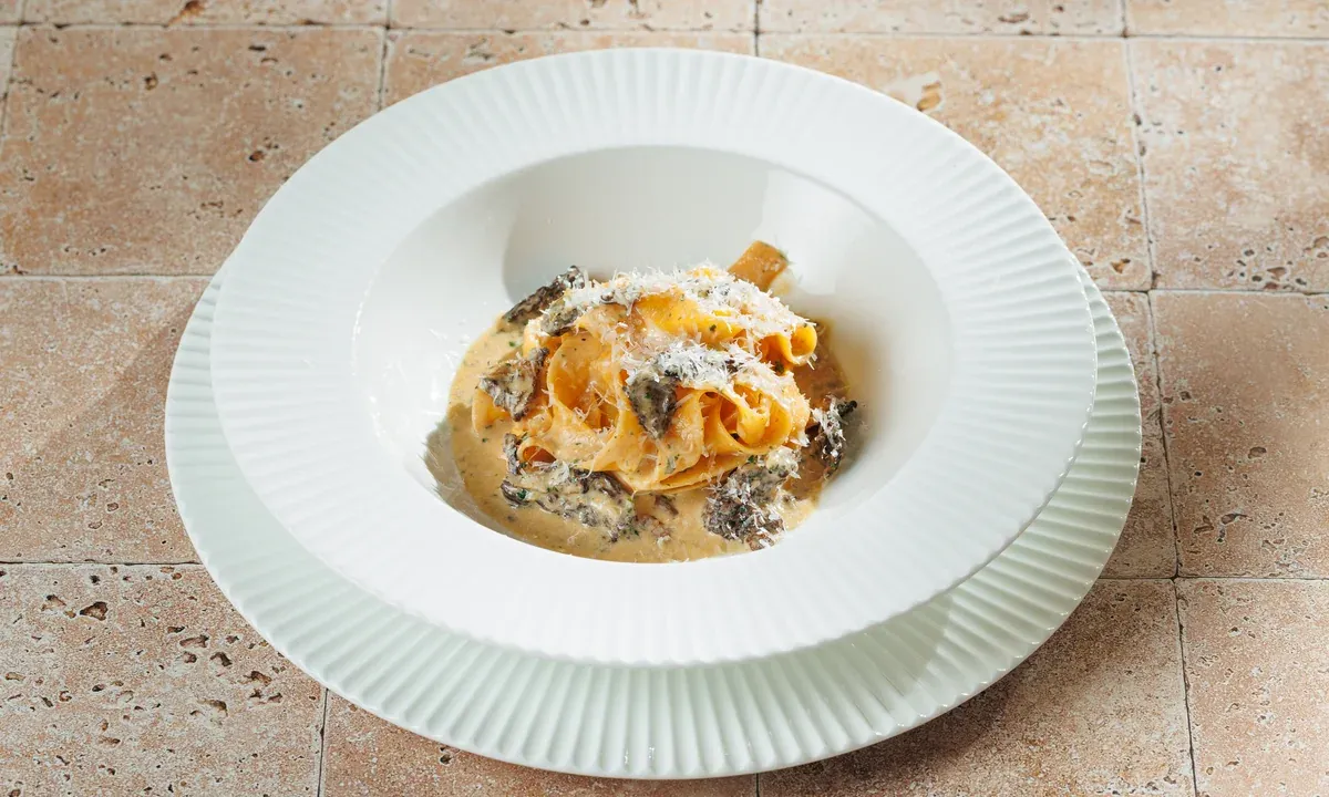 Тальятелле со сморчками в ресторане BUONO