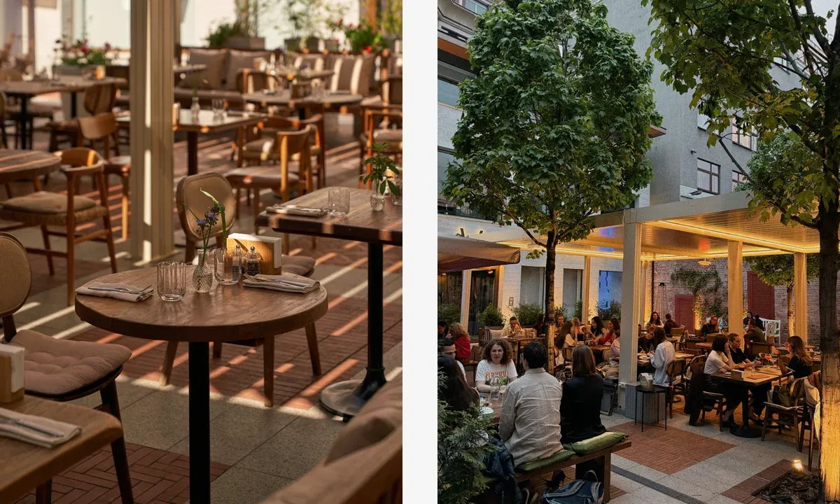 Внутренний двор ресторана Share bistro